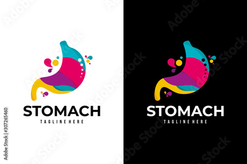 colorful stomach logo icon vector isolated
