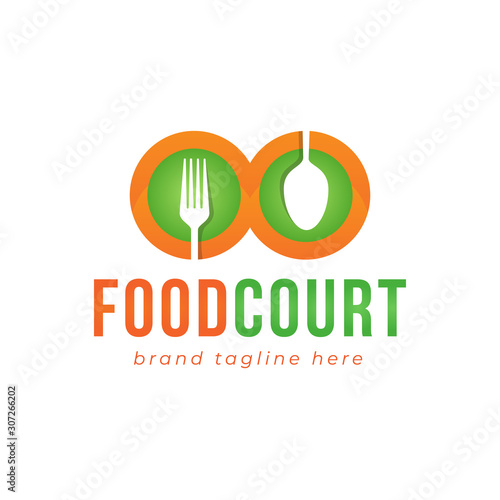 Food court logo for a food or restaurant business