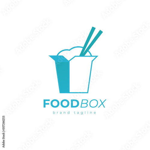 Foodbox logo template for online fast food