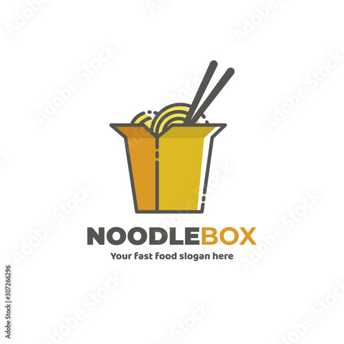 Noodle box logo for fast food