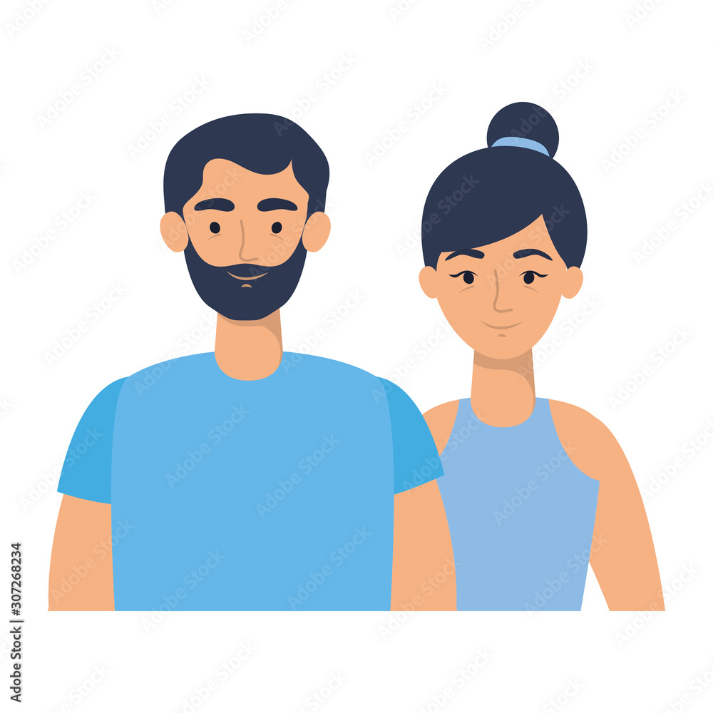 young lovers couple avatars characters young lovers couple avatars characters