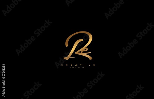 Monogram Signature Letter Re Logotype
