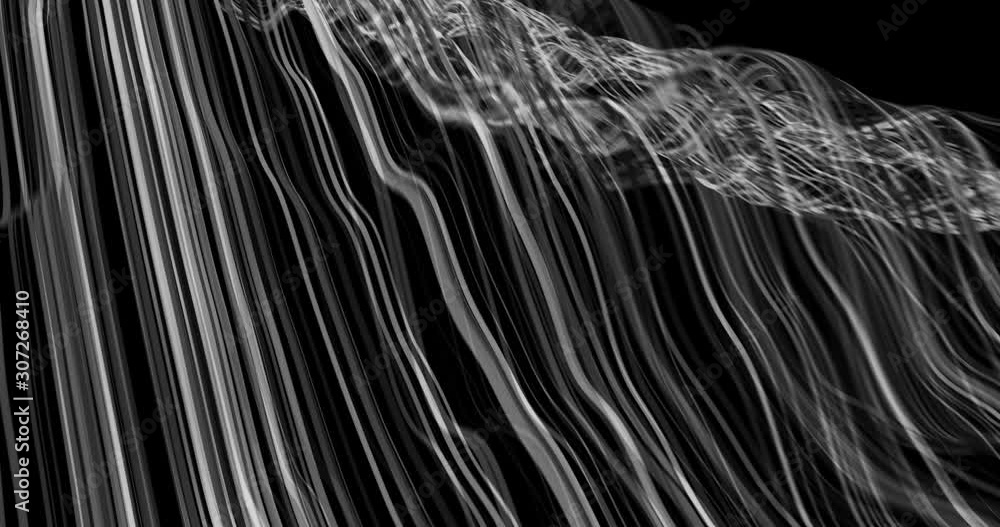 Abstract Data Wave Lines. Seamless Loop. 4K