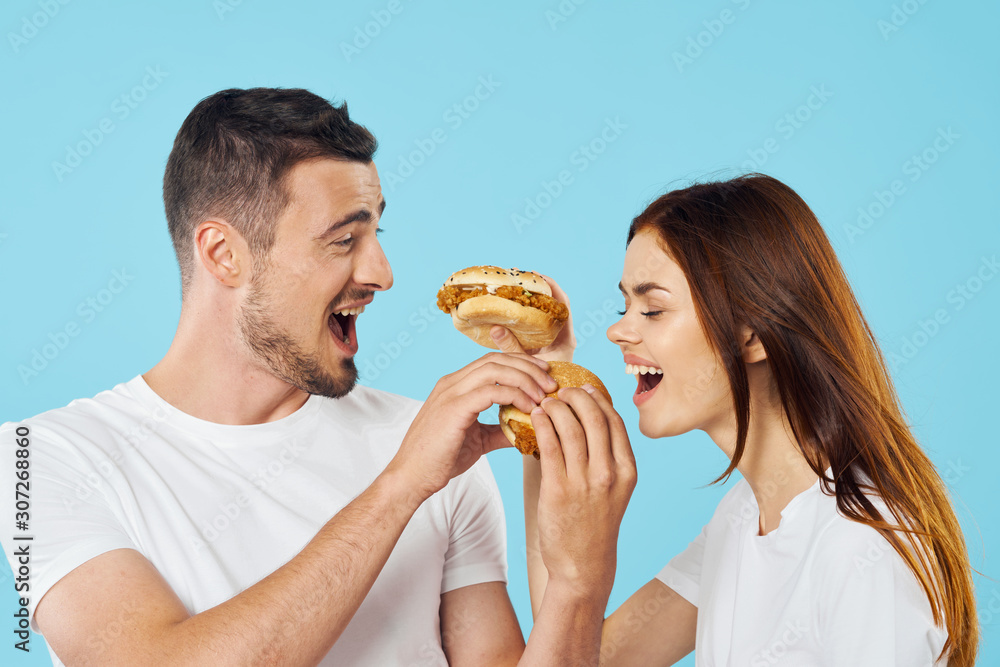 couple having breakfast in bed