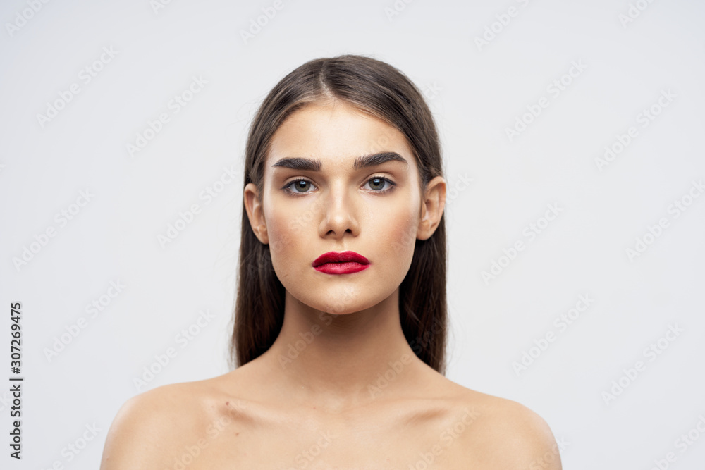 beautiful woman bare shoulders spa treatments clean skin beautiful woman bare shoulders spa treatments clean skin