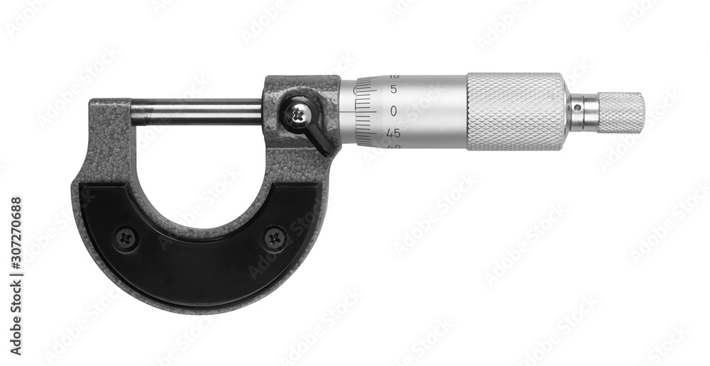 Micrometer on white Micrometer on white