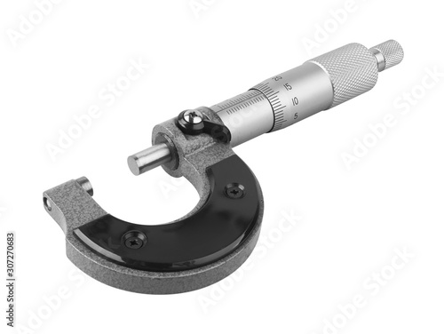 Fotografía Micrometer on white