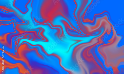 Abstract vibrant blue and orange liquid background texture 