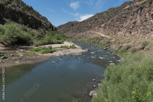 The Rio Grande in northern New Mexico southern view.