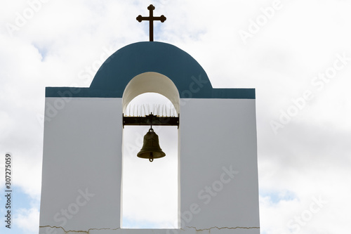 Bell tower of Elijah Chapel at Saint Anthony Greek Orthodox Monastery in Florence, Arizona. photo