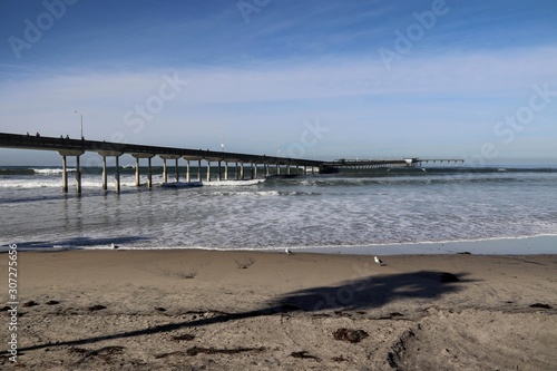 High Tide at Ocean Beach Pier in San Diego