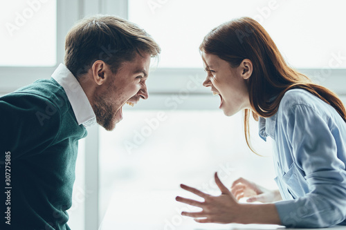 cheerful young couple in t-shirts © SHOTPRIME STUDIO