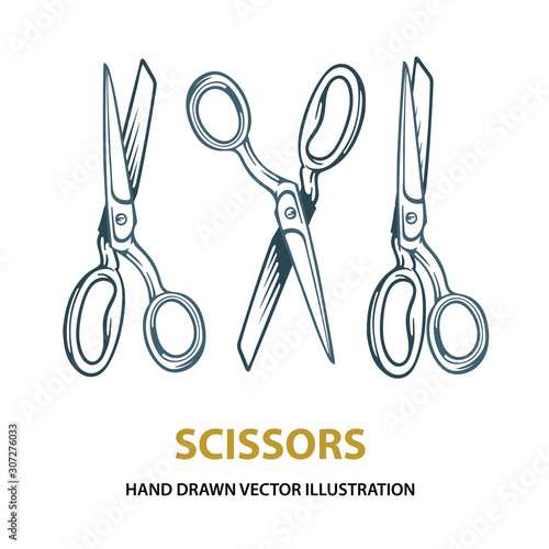 Barber Pole and Scissors #1 Drawing by CSA Images - Fine Art America