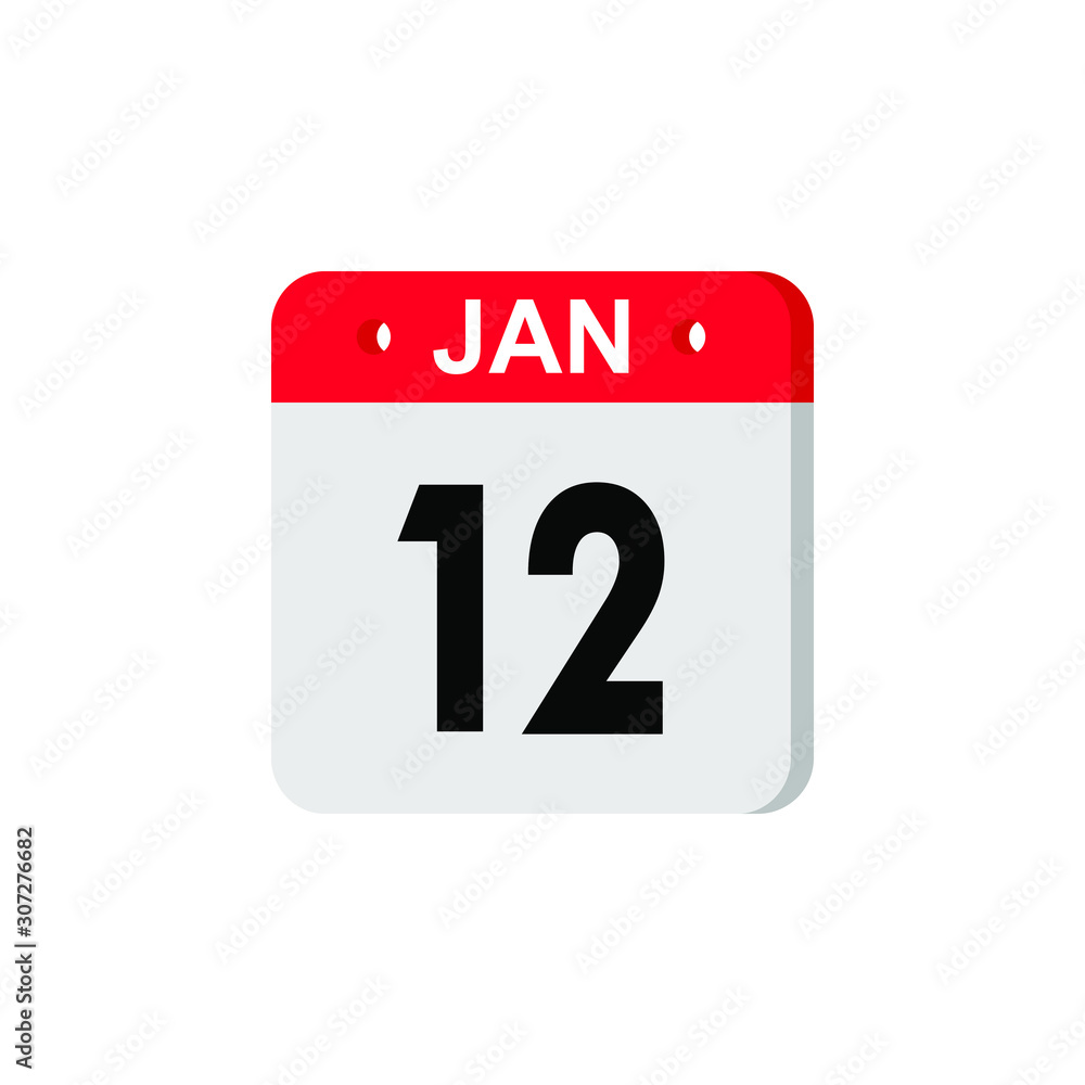 January 12 Calendar Daily Icon. Illustration Emblem. Element of Design for Decoration Office Documents and Applications. Logo of Day, Date, Month and Holiday. New Year. January 12 Calendar Daily Icon. Illustration Emblem. Element of Design for Decoration Office Documents and Applications. Logo of Day, Date, Month and Holiday. New Year.