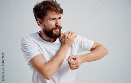 portrait of young man isolated on white background