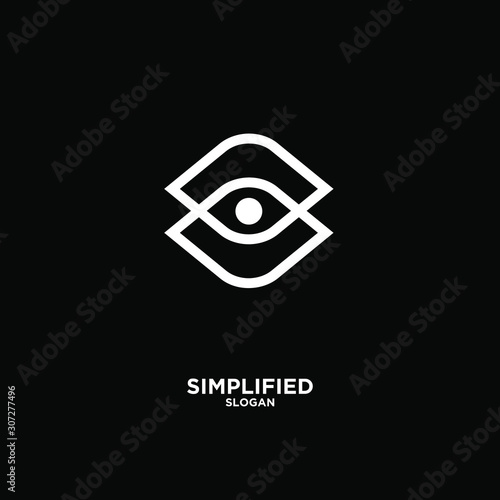 Horus one eye logo icon design vector illustration