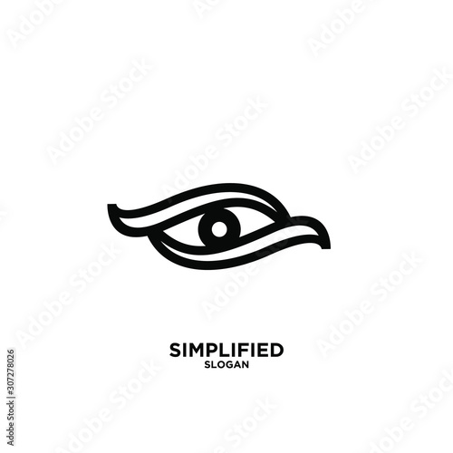Horus one eye logo icon design vector illustration