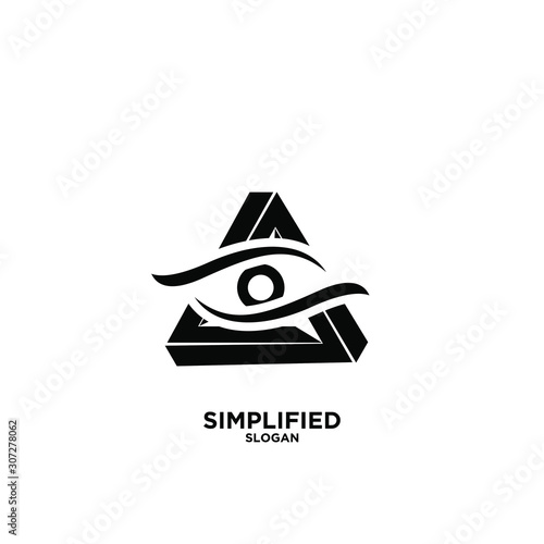 Horus one eye logo icon design vector illustration