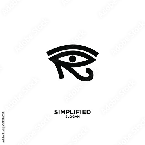 Horus one eye logo icon design vector illustration