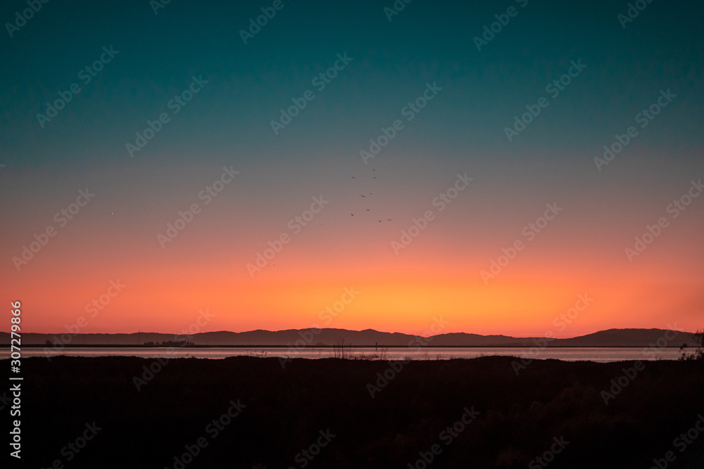 Beautiful Sunset Gradient in California 