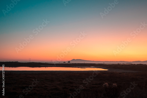 Sunset in Napa Valley at Wetlands