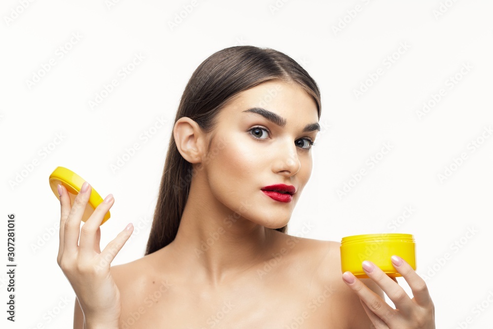 beautiful woman bare shoulders spa treatments clean skin