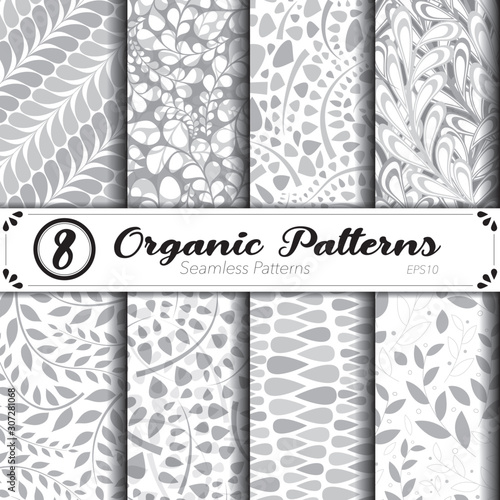 Vector set of organic background.  有機的なパターンのベクターセット