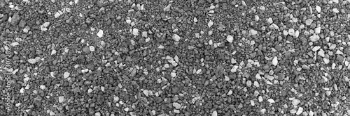 Gray gravel stones as background or texture