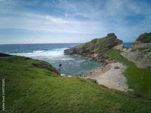 Amazing landscape partial part of Batanes Island located in Philippines.. Image shot by drone.