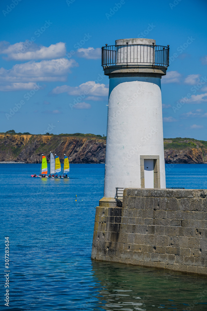 lighthouse in Camaret-sur-Mer. Finister.Brittany. France