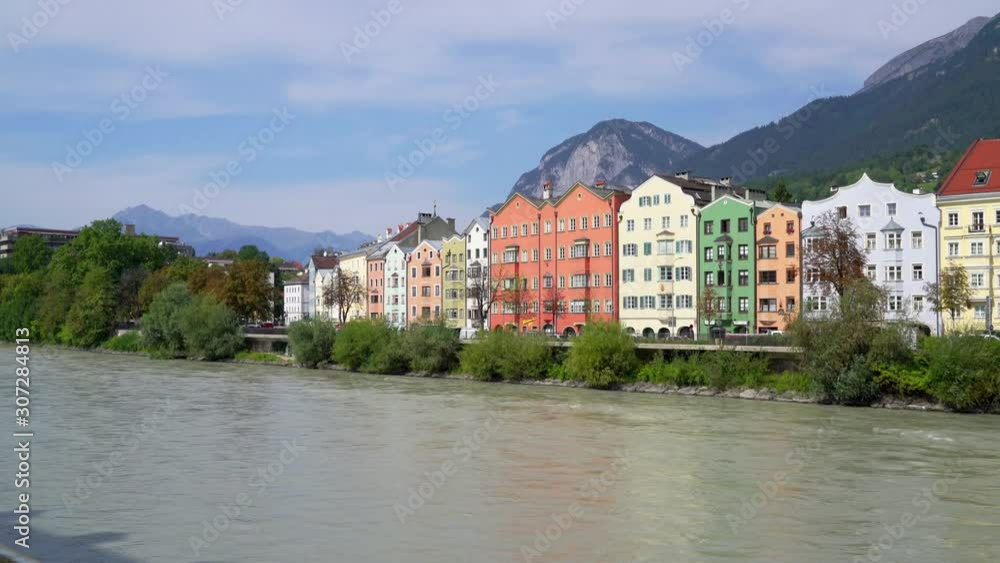 Innsbruck City with river in Austria Innsbruck City with river in Austria