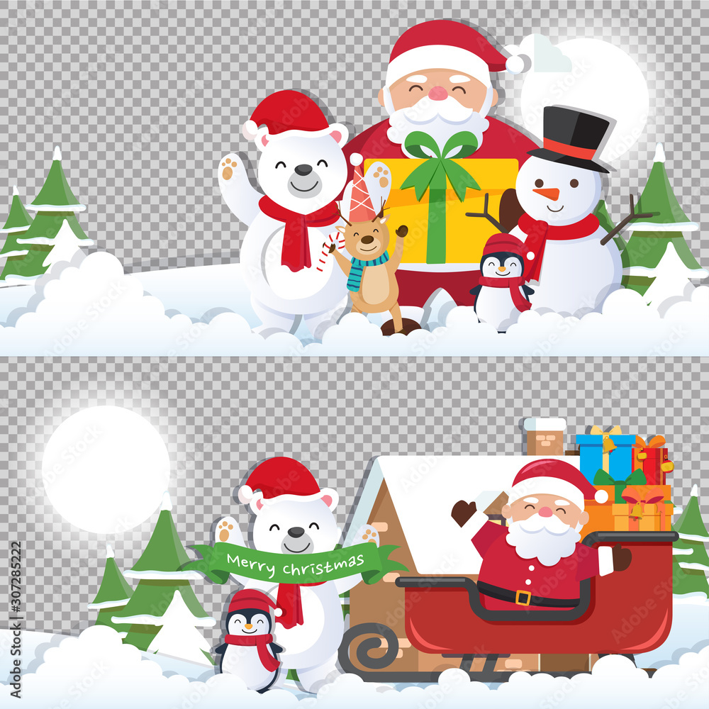 Christmas background with Santa Claus and Merry Christmas Christmas background with Santa Claus and Merry Christmas