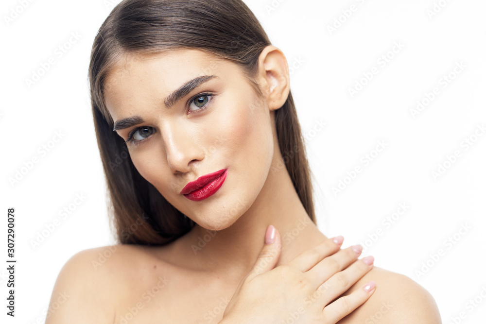 beautiful woman bare shoulders spa treatments clean skin beautiful woman bare shoulders spa treatments clean skin
