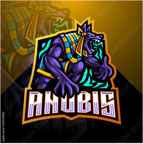 Anubis esport mascot logo design