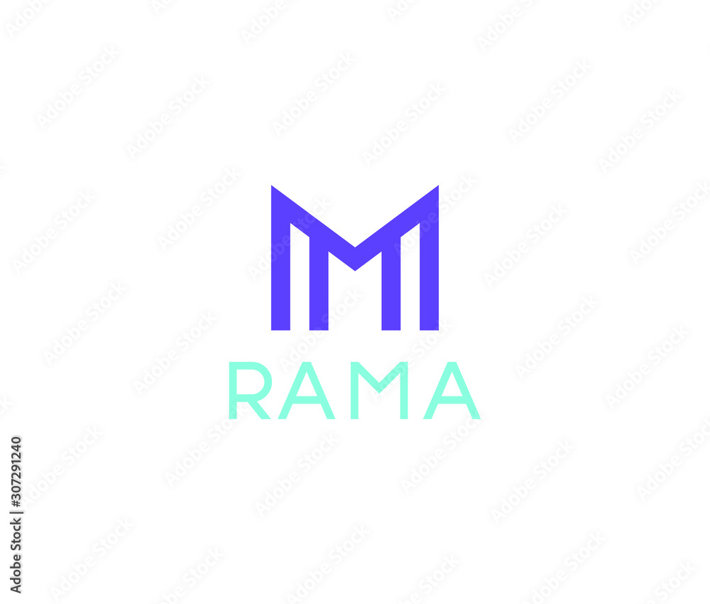 letter M modern style Logo Icon Minimal emblem design template letter M modern style Logo Icon Minimal emblem design template