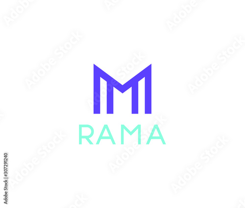letter M modern style Logo Icon Minimal emblem design template Free Download letter M modern style Logo Icon Minimal emblem design template - GFXLoad