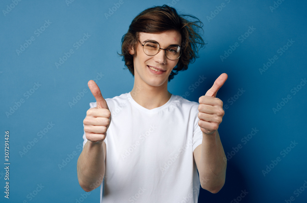 happy woman with thumbs up happy woman with thumbs up