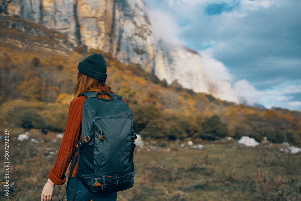 hiker in mountains hiker in mountains
