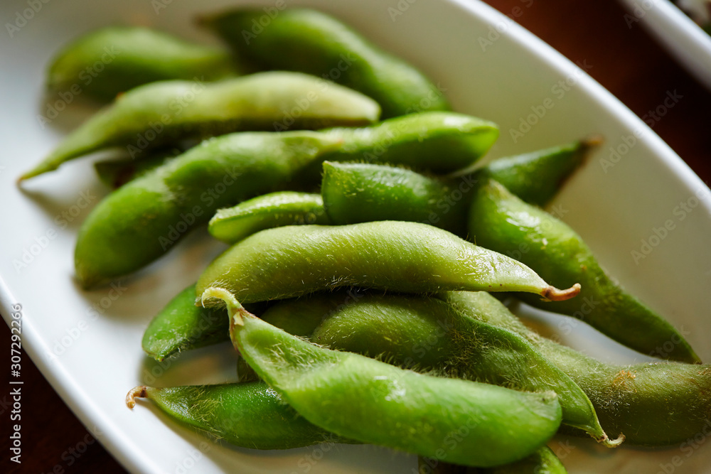 Edamame, Japanese boiled and salted soybeans Edamame, Japanese boiled and salted soybeans