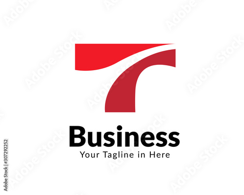 T moving initial business logo design inspiration