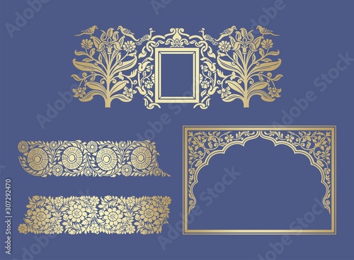paisley floral pattern, textile , Rajasthan, royal India	