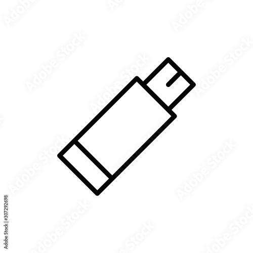 Simple flash drive line icon.