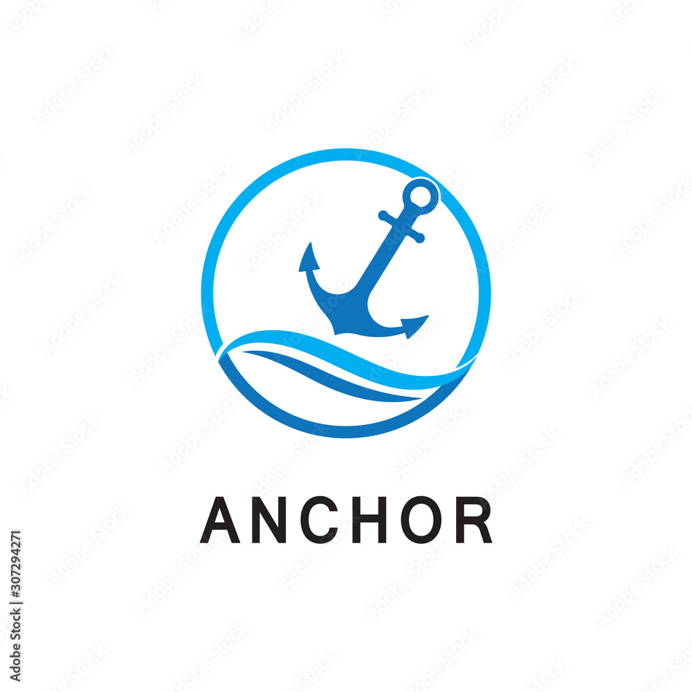 Anchor icon Logo Template vector Anchor icon Logo Template vector