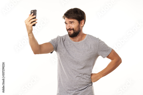 young man with mobile phone