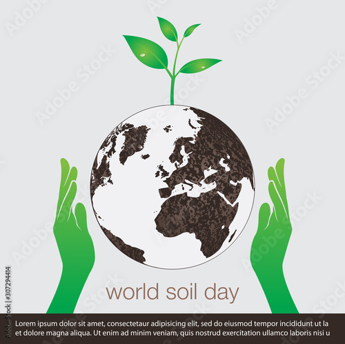 world soil day concept banner.vector illustration