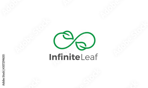 Vector abstract, shape leaves infinity as a logo or symbol - Vector