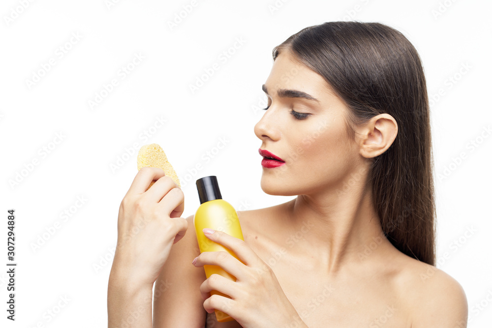 beautiful woman bare shoulders spa treatments clean skin beautiful woman bare shoulders spa treatments clean skin
