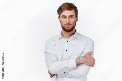 portrait of young man isolated on white background © SHOTPRIME STUDIO