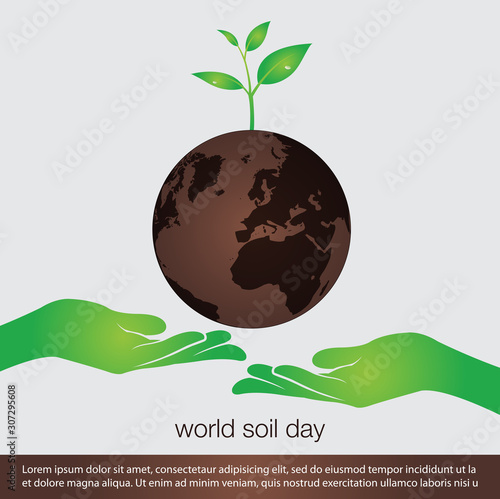 world soil day concept banner.vector illustration