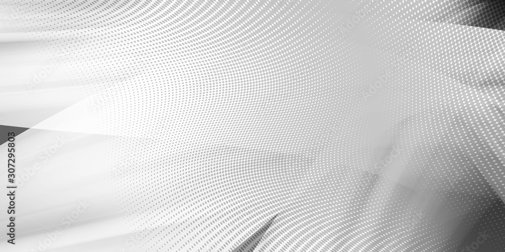 Gray halftone pattern with white line motion backdrop wallpaper. Clean Grey geometric background. Gray halftone pattern with white line motion backdrop wallpaper. Clean Grey geometric background.